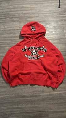 Vintage Minnesota Wild NHL Hockey Gear For Sports Stadium Hoodie XL Red